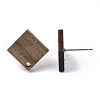 Walnut Wood Stud Earring Findings X-MAK-N033-004-3