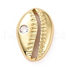 Eco-friendly Brass Micro Pave Clear Cubic Zirconia Pendants KK-D079-18G-1