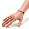 Sparkling Heart Glass Beads Stretch Bracelet for Children BJEW-JB07186-5