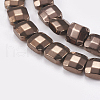 Electroplated Non-magnetic Synthetic Hematite Beads Strands G-P367-E-3