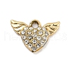 UV Plating Alloy Rhinestone Pendants PALLOY-D026-06G-1