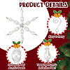 Snowflake Glass Pendant Decoration HJEW-GO00054-3