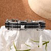 Great Valentines Day Gifts for Boyfriend 304 Stainless Steel Silicone Bracelets BJEW-I129-B-9