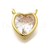 Brass Micro Pave Cubic Zirconia Pendants KK-D295-12G-1