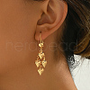Elegant Brass Heart Tassel Hoop Earrings MS0806-4