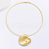 Elegant Brass Heart with Imitation Pearl Pendant Necklaces VG1155-5