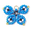 Seed Beads Beaded Charms PALLOY-MZ00320-03-1