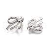Brass Micro Pave Clear Cubic Zirconia Pnedants KK-C005-14P-1