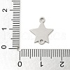 201 Stainless Steel Laser Cut Connector Charms STAS-R133-02P-13-3