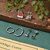 3 Pairs 3 Styles Christmas 304 Stainless Steel Hoop & Stud Earring Sets for Women EJEW-K279-16P-03-3