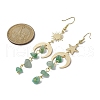 Moon & Sun & Star Brass Asymmetrical Earrings EJEW-JE05461-04-3