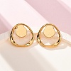 Ion Plating(IP)  304 Stainless Steel Stud Earrings EJEW-D281-21G-2