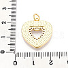 Brass Micro Pave Clear Cubic Zirconia Pendants KK-N268-47G-3