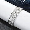 304 Stainless Steel Hinged Bangles with Polymer Clay Rhinestones for Women BJEW-Z080-05P-3