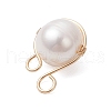 Natural Cultured Freshwater Pearl Copper Wire Wrapped Potato Pendants PALLOY-JF03608-01-5