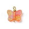 Transparent Acrylic Beads with 304 Stainless Steel Eye Pins and Brass Beads PALLOY-JF03290-3