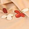Flower Alloy Dangle Stud Earrings FS-WGCC3B4-01-1