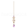Cone Glass Big Pendant Decorations DJEW-PW0017-10C-1