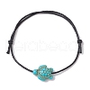 4Pcs 4 Colors Synthetic Turquoise Turtle Braided Bead Bracelets Set BJEW-JB11083-02-2