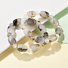 Natural Dendritic Agate Bead Stretch Bracelets G-P570-01D-2
