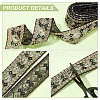 Polyester Rhombus Embroidery Lace Trim OCOR-WH0090-84A-5