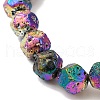 Blaking Painted Natural Lava Rock Beads Strands G-B086-A01-02B-3