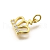 Brass Micro Pave Cubic Zirconia Pendants KK-I275-22G-2