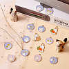 30Pcs 6 Styles Alloy Enamel Pendants ENAM-CJ0001-120-6