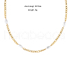 Stainless Steel & Imitation Pearl Link Chain Necklaces DO4707-1