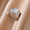 304 Stainless Steel Adjustable Cuff Rings FS-WG613D1-02-1