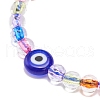 Acrylic Evil Eye & Round Lampwork Braided Bead Bracelet for Women BJEW-JB08379-6