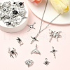 12Pcs 12 Styles Alloy Enamel & Glass Pendants FIND-YW0006-13-6
