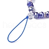 Rondelle Glass & Polymer Clay Rhinestone Beads Phone Hand Strap Chains HJEW-JM00877-04-3