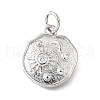 Brass Micro Pave Cubic Zirconia Pendants KK-V007-34P-1