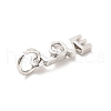 Rack Plating Brass Cubic Zirconia Charms KK-K270-25P-3