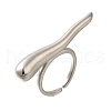 Rack Plating Brass Cuff Finger Rings for Women RJEW-C115-03P-4