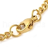 304 Stainlessa Steel Curb Chain Pendant Necklaces NJEW-H034-03G-3