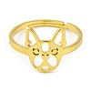201 Stainless Steel Adjustable Ring for Women RJEW-D082-01A-2