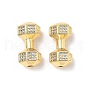 Brass Clear Cubic Zirconia Beads KK-Q068-11G-1