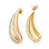 304 Stainless Steel Rhinestone Stud Earrings EJEW-M070-08G-2