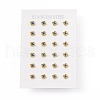Capri Blue Rhinestone Square Stud Earrings EJEW-P212-25G-3