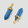 Natural Banded Agate Pointed Pendants G-G902-A09-2