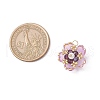 Handmade Glass Seed Beaded Sakura Pendants PALLOY-MZ00763-01-2