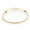 Ion Plating(IP) Adjustable 304 Stainless Steel Expandable Bangle Making STAS-I066-01B-G-2