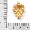 Brass Micro Pave Clear Cubic Zirconia Pendants KK-R224-01B-G-3