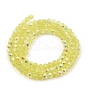 Baking Painted Transparent Glass Beads Strands DGLA-A034-J4mm-B05-2