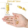 20Pcs Brass Screw Clasps KK-YW0002-40G-3