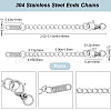 Beebeecraft 50Pcs 304 Stainless Steel Chain Extender STAS-BBC0005-49-2