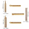 3Pcs Brass Micro Pave Clear Cubic Zirconia Pendants JX131A-2