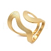 304 Stainless Steel Open Cuff Rings for Women RJEW-Z077-01G-07-4